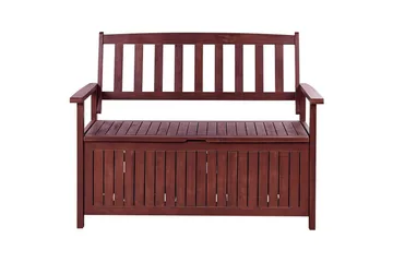 Trädgårdsbänk med dyna Sovana Rödaktigt brun/grått, 120 cm - Rödaktigt brun/grått, 120 cm - Utemöbler & utemiljö - Utesoffa - Trädgårdsbänk & utebänk