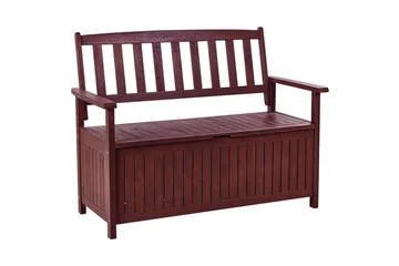 Trädgårdsbänk med dyna Sovana Rödaktigt brun/grått, 120 cm - Rödaktigt brun/grått, 120 cm - Utemöbler & utemiljö - Utesoffa - Trädgårdsbänk & utebänk