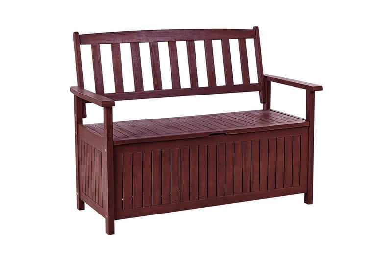 Trädgårdsbänk med dyna Sovana Rödaktigt brun/grått, 120 cm - Rödaktigt brun/grått, 120 cm - Utemöbler & utemiljö - Utesoffa - Trädgårdsbänk & utebänk