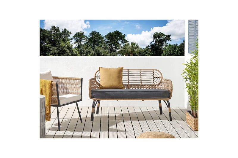 Trädgårdsbänk med dyna Pratello - Utemöbler & utemiljö - Utesoffa - Trädgårdssoffa