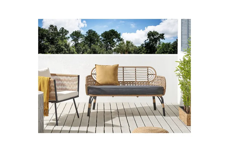 Trädgårdsbänk med dyna Pratello - Utemöbler & utemiljö - Utesoffa - Trädgårdssoffa