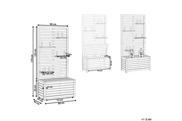 Trädgårdsbänk med väggpanel Matino - Utemöbler & utemiljö - Utesoffa - Trädgårdsbänk & utebänk