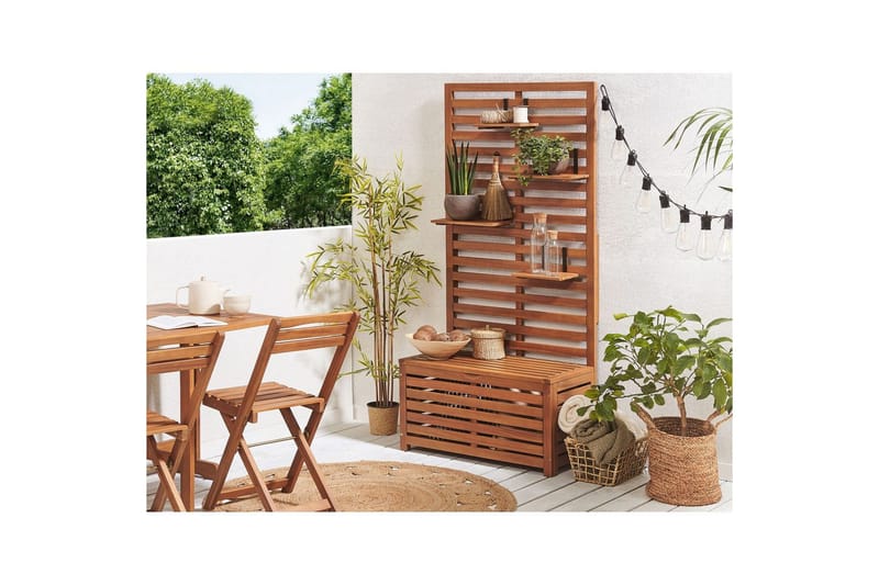 Trädgårdsbänk med väggpanel Matino - Utemöbler & utemiljö - Utesoffa - Trädgårdsbänk & utebänk