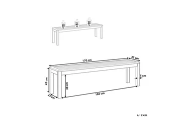 Trädgårdsbänk Monsano - Utemöbler & utemiljö - Utesoffa - Trädgårdsbänk & utebänk