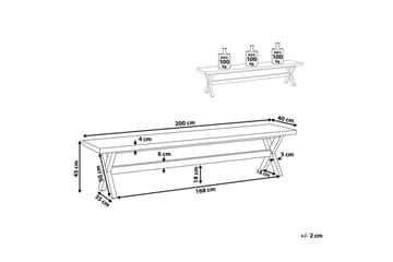 Trädgårdsbänk Olbia Grå/ljust trä - Grå/ljust trä - Utemöbler & utemiljö - Utesoffa - Trädgårdsbänk & utebänk