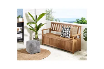 Trädgårdsbänk Sovana Ljus trä - Ljus trä - Utemöbler & utemiljö - Utesoffa - Trädgårdsbänk & utebänk