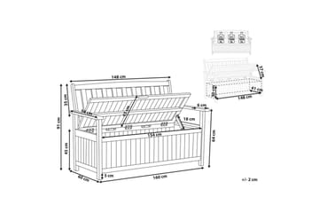 Trädgårdsbänk Sovana Ljus trä - Ljus trä - Utemöbler & utemiljö - Utesoffa - Trädgårdsbänk & utebänk