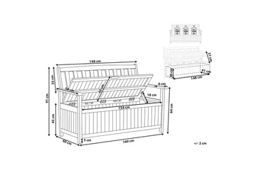 Trädgårdsbänk Sovana Ljus trä - Ljus trä - Utemöbler & utemiljö - Utesoffa - Trädgårdsbänk & utebänk
