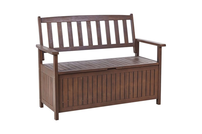 Trädgårdsbänk Sovana Mörkt trä - Mörkt trä - Utemöbler & utemiljö - Utesoffa - Trädgårdsbänk & utebänk