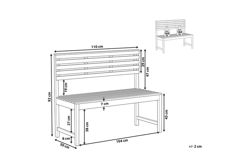 Trädgårdsbänk Treia - Utemöbler & utemiljö - Utesoffa - Trädgårdsbänk & utebänk