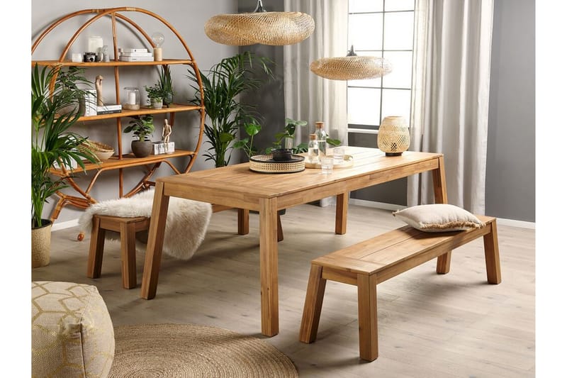 3-sits Sittbänk Utomhus Coteto 160 cm - Akacia - Utemöbler & utemiljö - Utesoffa - Trädgårdsbänk & utebänk