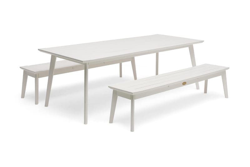 Bänk Utomhus Utestoltö 185 cm Vit - Hillerstorp - Utemöbler & utemiljö - Utesoffa - Trädgårdsbänk & utebänk