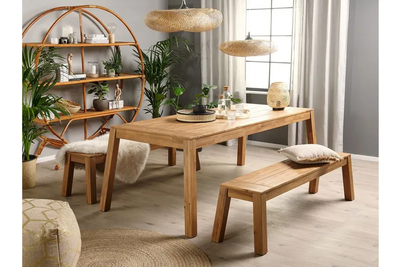 Coteto 3-sits Sittbänk Utomhus 160 cm - Akacia - Utemöbler & utemiljö - Utesoffa - Trädgårdsbänk & utebänk