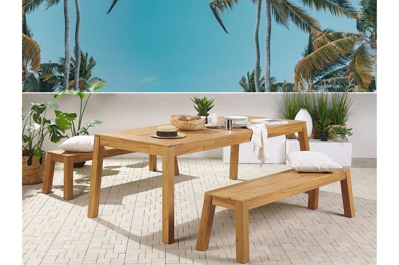 Coteto 3-sits Sittbänk Utomhus 160 cm - Akacia - Utemöbler & utemiljö - Utesoffa - Trädgårdsbänk & utebänk