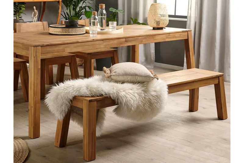 Coteto 3-sits Sittbänk Utomhus 160 cm - Akacia - Utemöbler & utemiljö - Utesoffa - Trädgårdsbänk & utebänk