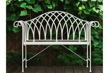 Estadilla Trädgårdsbänk - Vit - Utemöbler & utemiljö - Utesoffa - Trädgårdsbänk & utebänk