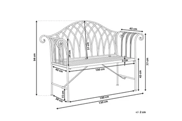 Estadilla Trädgårdsbänk - Vit - Utemöbler & utemiljö - Utesoffa - Trädgårdsbänk & utebänk