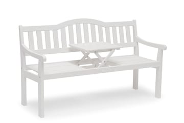 Hillerstorp Sara Utebänk SaxUtebord - Tall/Vit - Utemöbler & utemiljö - Utesoffa - Trädgårdsbänk & utebänk