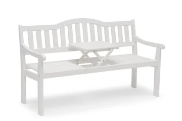 Hillerstorp Sara Utebänk SaxUtebord - Tall/Vit - Utemöbler & utemiljö - Utesoffa - Trädgårdsbänk & utebänk