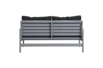 Husarn Utebänk med Dyna Matt Grå - KWA - Utemöbler & utemiljö - Utesoffa - Trädgårdsbänk & utebänk