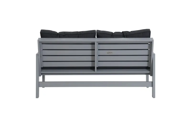 Husarn Utebänk med Dyna Matt Grå - KWA - Utemöbler & utemiljö - Utesoffa - Trädgårdsbänk & utebänk