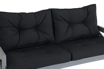 Husarn Utebänk med Dyna Matt Grå - KWA - Utemöbler & utemiljö - Utesoffa - Trädgårdsbänk & utebänk