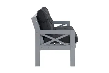 Husarn Utebänk med Dyna Matt Grå - KWA - Utemöbler & utemiljö - Utesoffa - Trädgårdsbänk & utebänk