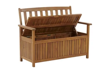 Jaraicejo Trädgårdsbänk med Förvaring - Brun - Utemöbler & utemiljö - Utesoffa - Trädgårdsbänk & utebänk