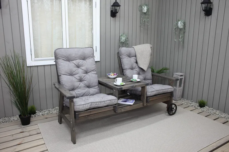 KIngdom Utebänk 177 cm - Grå - Utemöbler & utemiljö - Utesoffa - Trädgårdsbänk & utebänk