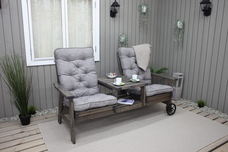 KIngdom Utebänk 177 cm - Grå - Utemöbler & utemiljö - Utesoffa - Trädgårdsbänk & utebänk