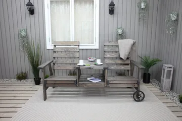 KIngdom Utebänk 177 cm - Grå - Utemöbler & utemiljö - Utesoffa - Trädgårdsbänk & utebänk