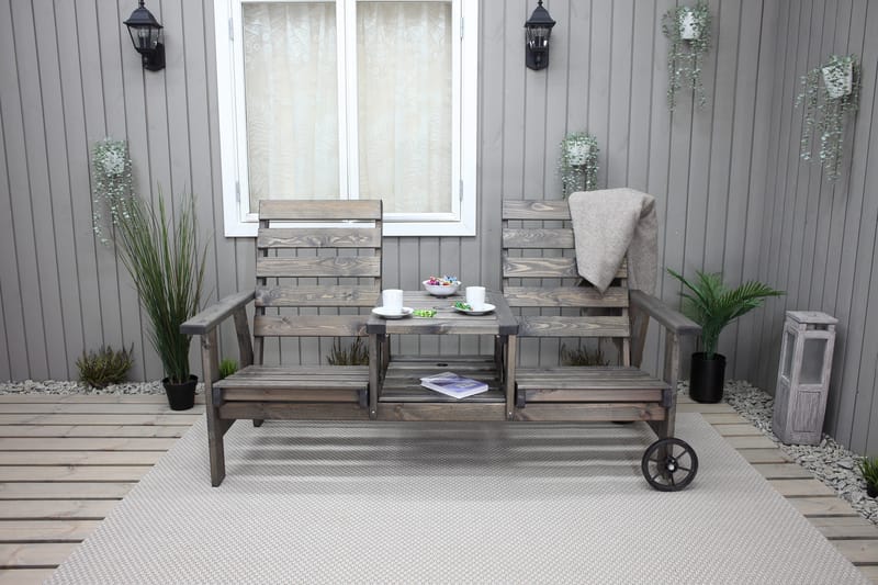 KIngdom Utebänk 177 cm - Grå - Utemöbler & utemiljö - Utesoffa - Trädgårdsbänk & utebänk