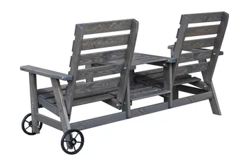 KIngdom Utebänk 177 cm - Grå - Utemöbler & utemiljö - Utesoffa - Trädgårdsbänk & utebänk