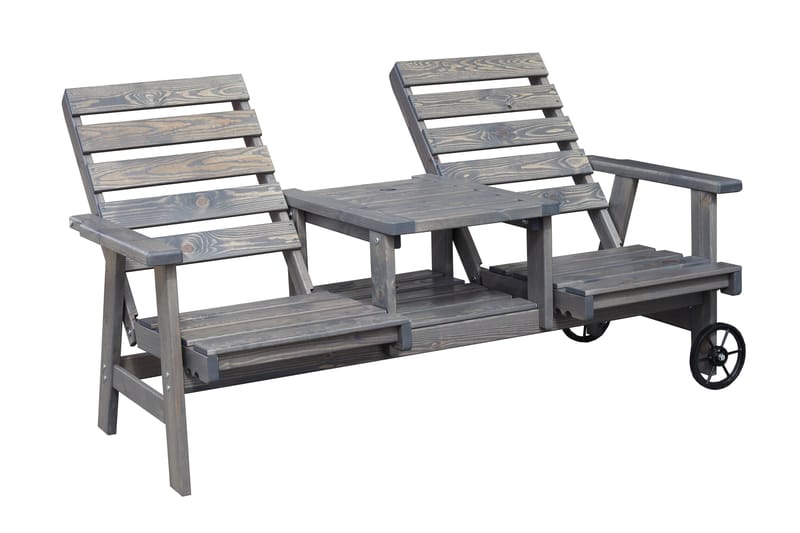 KIngdom Utebänk 177 cm - Grå - Utemöbler & utemiljö - Utesoffa - Trädgårdsbänk & utebänk