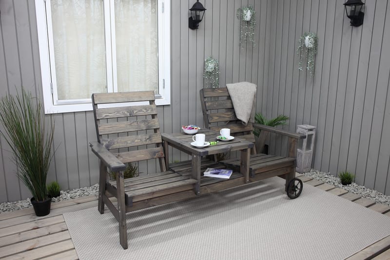 KIngdom Utebänk 177 cm - Grå - Utemöbler & utemiljö - Utesoffa - Trädgårdsbänk & utebänk