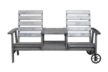 KIngdom Utebänk 177 cm - Grå - Utemöbler & utemiljö - Utesoffa - Trädgårdsbänk & utebänk