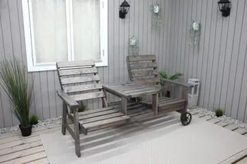 KIngdom Utebänk 177 cm - Grå - Utemöbler & utemiljö - Utesoffa - Trädgårdsbänk & utebänk