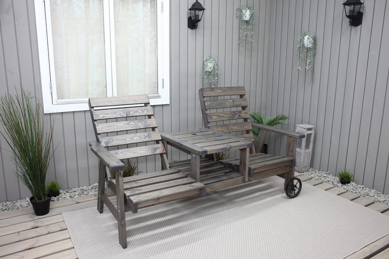 KIngdom Utebänk 177 cm - Grå - Utemöbler & utemiljö - Utesoffa - Trädgårdsbänk & utebänk