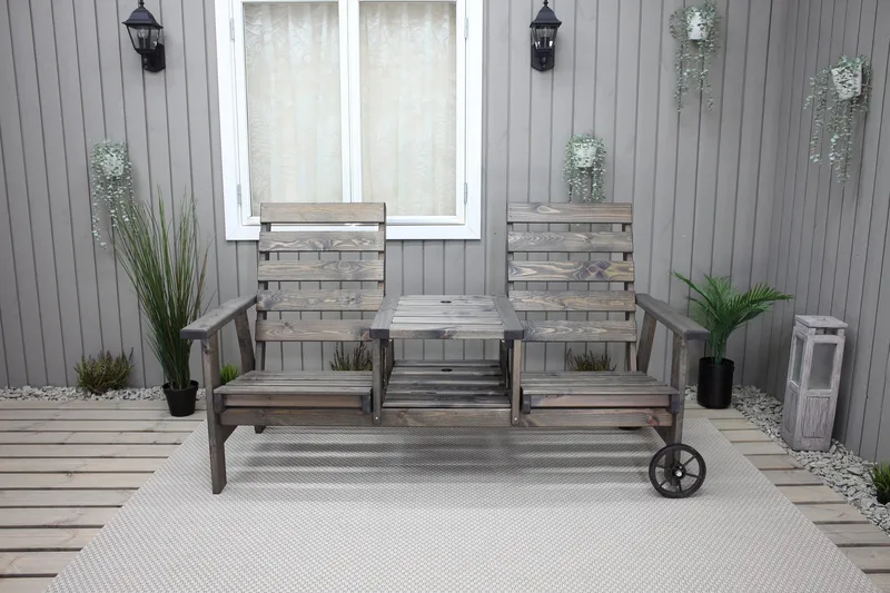 KIngdom Utebänk 177 cm - Grå - Utemöbler & utemiljö - Utesoffa - Trädgårdsbänk & utebänk