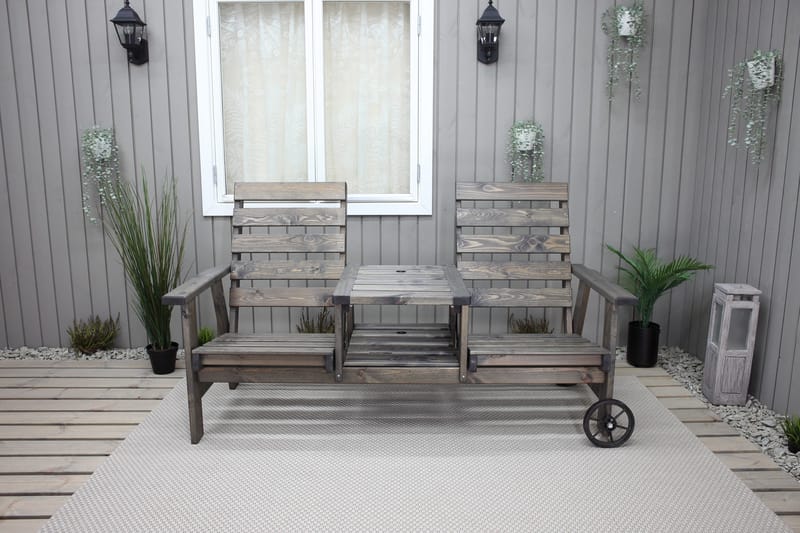 KIngdom Utebänk 177 cm - Grå - Utemöbler & utemiljö - Utesoffa - Trädgårdsbänk & utebänk