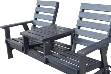 KIngdom Utebänk 177 cm - Svart - Utemöbler & utemiljö - Utesoffa - Trädgårdsbänk & utebänk