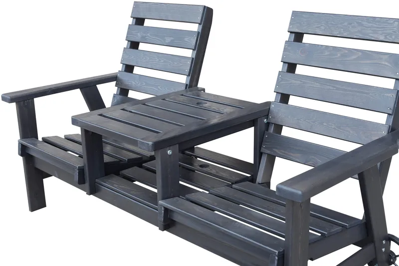 KIngdom Utebänk 177 cm - Svart - Utemöbler & utemiljö - Utesoffa - Trädgårdsbänk & utebänk