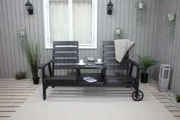 KIngdom Utebänk 177 cm - Svart - Utemöbler & utemiljö - Utesoffa - Trädgårdsbänk & utebänk