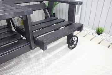 KIngdom Utebänk 177 cm - Svart - Utemöbler & utemiljö - Utesoffa - Trädgårdsbänk & utebänk