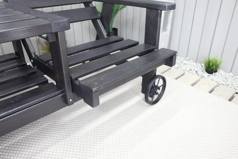 KIngdom Utebänk 177 cm - Svart - Utemöbler & utemiljö - Utesoffa - Trädgårdsbänk & utebänk