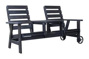 KIngdom Utebänk 177 cm - Svart - Utemöbler & utemiljö - Utesoffa - Trädgårdsbänk & utebänk