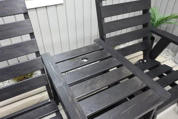 KIngdom Utebänk 177 cm - Svart - Utemöbler & utemiljö - Utesoffa - Trädgårdsbänk & utebänk