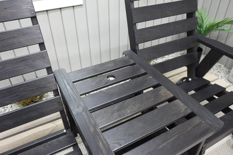 KIngdom Utebänk 177 cm - Svart - Utemöbler & utemiljö - Utesoffa - Trädgårdsbänk & utebänk