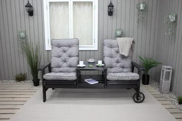 KIngdom Utebänk 177 cm - Svart - Utemöbler & utemiljö - Utesoffa - Trädgårdsbänk & utebänk