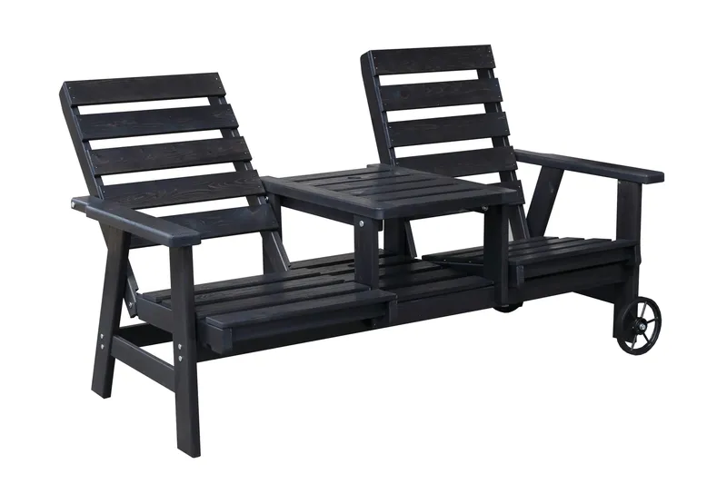 KIngdom Utebänk 177 cm, Svart